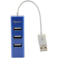 Sbox H-204 USB 4 Ports USB HUB blueberry blue