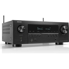 Denon AVR-S970H 7.2 kanālu AV uztvērējs, HiFi pastiprinātājs ar Dolby Atmos, DTS:X, 6 HDMI ieejas un 2 izejas, 8K HDMI, Bluetooth, WiFi, AirPlay 2, HEOS Multiroom, saderīgs ar Alexa