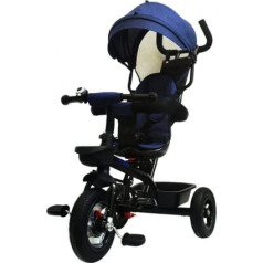 Tesoro Tricycle, inflatable wheels / free wheel, black frame, garnet