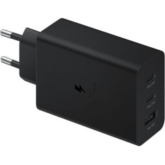 Samsung EP-T6530NBEGEU Oriģināls tīkla lādētājs 2x USB Type C | USB 65W melns