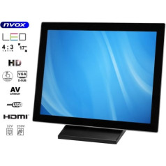 Nvox 17cali vga hdmi touch monitor 12v 230v led