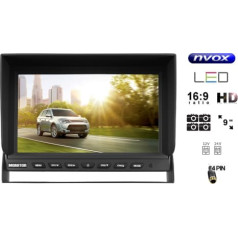 Nvox 9 collu HD automašīnas LCD vai brīvi stāvošs monitors ar atpakaļgaitas atbalstu 4 kameras 12V - 24V ... (NVO