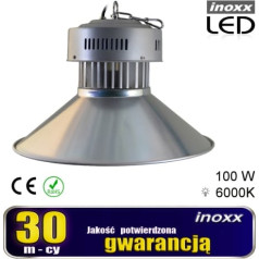 Nvox Rūpnieciskā LED lampa 100w augsta līča vālīte 6000k auksta 10 000lm