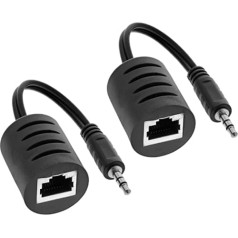 InLine 89002 Audio, izmantojot RJ45 pasīvo ligzdu 3,5 mm vīrietis / RJ45 sieviete Maks. 50 m Iepakojumā pa 2