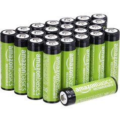 Amazon Basics 24 x AA uzlādējami akumulatori 2000 mAh iepriekš uzlādēti