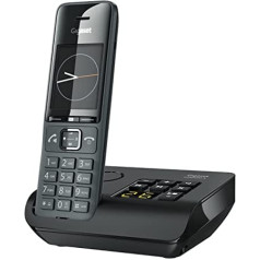 Gigaset Comfort 520A Cordless DECT Phone with Answering Machine Elegant Design Best Audio Quality with Hands-Free Function Comfort Call Protection Address Book with 200 Contacts, Titanium Black