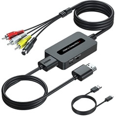 HDMI uz S-Video RCA pārveidotāja kabelis ar S-Video + RCA + HDMI kabeli, HDMI Svideo adapteris, HDMI uz kompozītu AV CVBS pārveidotāju, HDMI uz S-Video RCA pārveidotāju