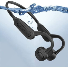 ESSONIO ūdensizturīgas austiņas Swimming Bone Sound Austiņas Sporta austiņas Bluetooth atvērts dizains trokšņu slāpēšana 12 stundas mūzikas laiks IPX8 ūdensizturīgs niršanai un riteņbraukšanai (melns)