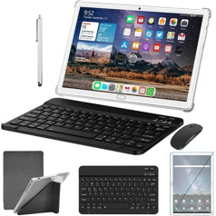 Planšetdators 25,4 cm / 10 collu Android 10.0 4G LTE planšetdators ar 2 SIM slotiem 4 GB RAM 64 GB ROM 128 GB Paplašināms ar tastatūras peles pildspalvu Octa Core 1080P FHD SD Type-C 6000mAh GPS GPS 13 MP kamera, Bluetooth