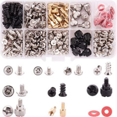 Rantecks 300 Pieces Personal Computer Screw Computer Screws Assortment Kit PC Case Screws for Hard Drive PC Housing Motherboard Fan Power Graphics CD-ROM