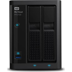 WD 4TB My Cloud Pro PR2100 Pro sērijas 2 bayu tīkla krātuve — NAS — WDBBCL0040JBK-EESN