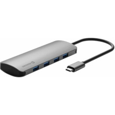 Swissten USB-C Sadalītājs 4in1 ar 4 USB 3.0 ligzdām Alumīnija korpuss