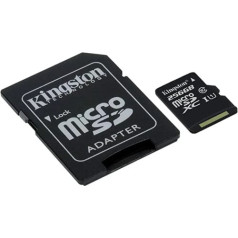 Kingston MicroSD Canvas Select Class ātrumi 256 GB