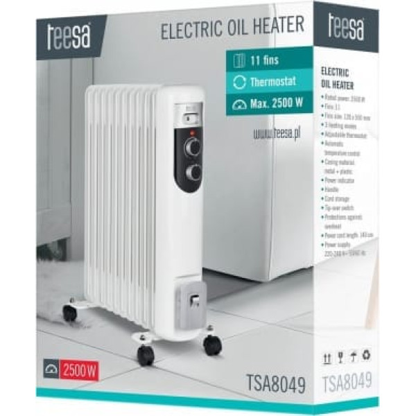 Teesa eļļas sildītājs 2500w (11 ribas)