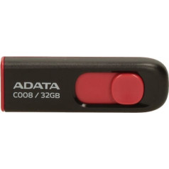 Adata MEMORY DRIVE FLASH USB2 32GB/BLACK/RED AC008-32G-RKD A-DATA