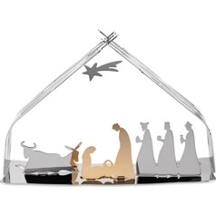 Alessi BM09 Bark Crib Nativity Scene 18/10 Stainless Steel Golden Steel