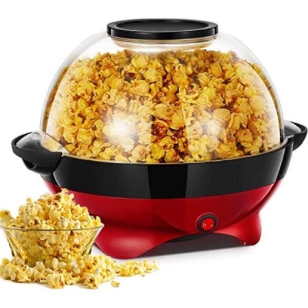 BLACK+DECKER BXPC1100E Popcorn Maker, 1100W, Oil-Free Popcorn Maker,  Compact Format, Quick Ready in 3 Minutes, Multifunctional Measuring Cup,  Hot Air