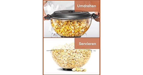 BLACK+DECKER BXPC1100E 1100W Popcorn Maker Oil Free Popcorn Maker, Compact  Size, Ready in 3 Minutes, Multi-Function Measuring Cup, Hot Air Cooking,  Black : : Home & Kitchen