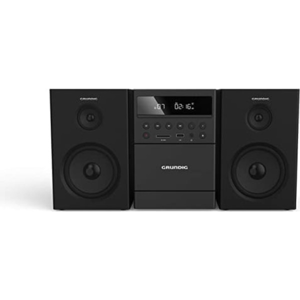 GRUNDIG MS 300 dizaina mikrosistēma, kasete, FM uztvērējs, MP3 atskaņošana, USB, SD karte, Bluetooth, GHF1050