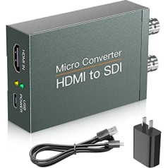 HDMI to SDI Converter, HDMI to Tow SDI Converter, HDMI In 2 Ports SDI Out Converter, Audio Embedder Supports HDMI 1.3 1080P, 3G/HD-SDI Automatic Format Detection (HDMI Type A)