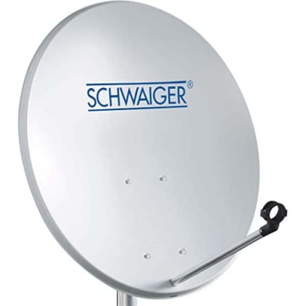 SCHWAIGER - 128 satelītantena, satelīta antena ar LNB atbalsta sviru un staba turētāju, satelītantena izgatavota no tērauda, 55 x 62 cm