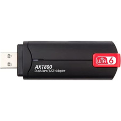 AX1800 USB 3.0 divjoslu 2,4 GHz/5 GHz, 802.11ax bezvadu tīkla adapteris, USB WiFi 6 adapteris, tīkla adapteris datora galddatoram, klēpjdators