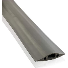 On1shelf® Medium Floor Protector - Protects Against Tripping Hazards | Cable Cavity 30mm (W) x 10mm (H) | Grey (5m)