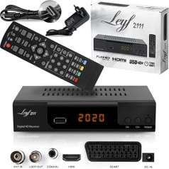 Kabeļa uztvērējs Kabeļa uztvērējs digitālajam kabelim Leyf Combo DVB-C un C2 (HDTV, DVB-T/T2, HDMI, SCART, USB 2.0, WLAN pēc izvēles) + HDMI kabelis