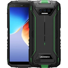 DOOGEE Android 12 āra mobilais tālrunis bez līguma S41 PRO, astoņkodolu 4 GB + 32 GB (paplašināms 1 TB), 6300 mAh akumulators, 13 MP trīskāršā kamera, IP68 IP69K triecienizturīgs viedtālrunis, dubultā SIM karte, 5,5 collu HD+, GPS NF