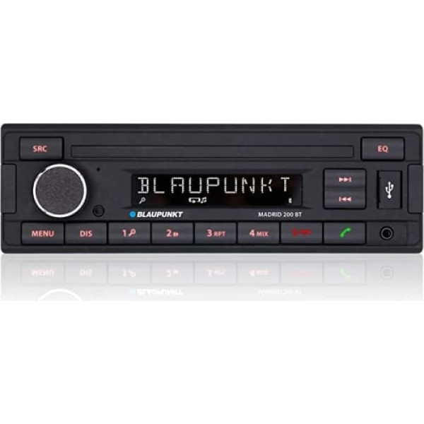 Blaupunkt Madrid 200 BT Bluetooth, RDS uztvērējs, brīvroku komplekts, USB, papildu ieeja