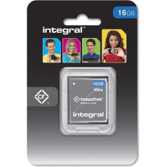 Integrēta 16 GB kompaktā zibatmiņas karte fotografēšanas entuziastiem, izturīga un uzticama