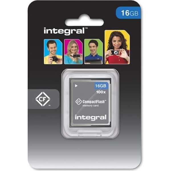 Integrēta 16 GB kompaktā zibatmiņas karte fotografēšanas entuziastiem, izturīga un uzticama