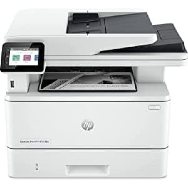 HP Laserjet Pro MFP 4102fdn daudzfunkciju lāzerprinteris printeris skeneris kopētājs WiFi LAN dupleksais gaisa nospiedums līdz 10 lietotāju darba komandām — balts