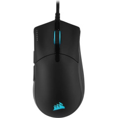 Corsair SABRE RGB PRO CHAMPION SERIES Gaming Mouse (Ergonomic Shape and Competition-Oriented, Ultralight 74 g, Flexible Paracord Cable, Delay-Free Corsair Quickstrike Buttons) Black