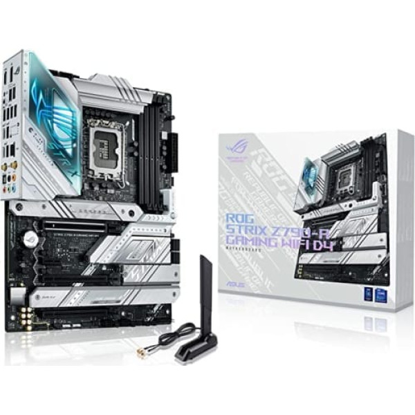 ASUS ROG Strix Z790-A spēļu WIFI D4 mātesplates ligzda Intel LGA1700 (ATX, DDR4 atmiņa, 4x M.2, PCIe 5.0, WiFi 6E, AI virstaktēšana, Aura sinhronizācija)