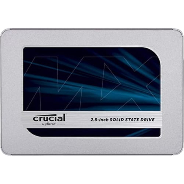 Crucial MX500 CT500MX500SSD1 500 GB (3D NAND, SATA, 2,5 collas, iekšējais SSD)