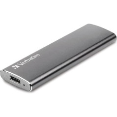 Verbatim Vx500 ārējais SSD cietais disks 480 GB USB 3.1 Gen 2 kontrolieris 500 MB/s lasīšanas ātrums Ietver USB-C un USB A kabeļa veikalu n Go 47443