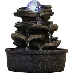 Zen'light Little rock fountain of polyresine, dark brown, 20 x 20 x 23 cm