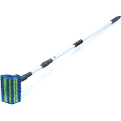 EXCOLO Water Flow Telescopic Pipe 4 m Long Plus Cleaning Brush Washing Brush with Soft Bristles for Solar System PV Roof System Glass Panels