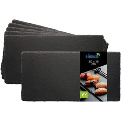 3-ply square slate plate with silicone feet, antique break edges, dessert display, birthday, wedding and other banquets, slate size: 15 x 15 cm, 24 x 24 cm, 32 x 32 cm, thickness: 5 - 7 mm.