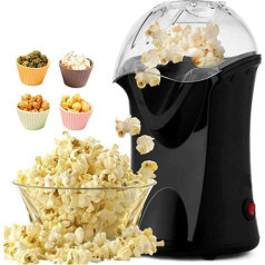 COOCHEER Popcorn Machine Wide Calibre Design with Measuring Cup and Removable Lid, 1200 W, Black, 5261_B_EU