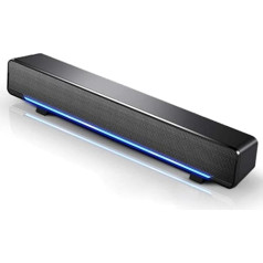 Docooler datora skaļrunis mini skaļrunis portatīvais USB kabelis Soundbar mājas kinozāles stereo zemfrekvences skaļrunis Jaudīga mūzikas atskaņotāja kaste ar 3,5 mm audio spraudni datoram klēpjdatora televizoram MP3 MP4