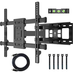 BONTEC TV Wall Mount for 32-80 Inch Screens up to 60 kg, Wall Mount TV Swivels Tilts Universal TV Mount for Flat & Curved TVs & Monitors, Max VESA 600 x 400 mm