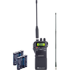 Midland CB-Basic Alan 42 DS CB radio ar Hyflex CL 27 BNC antenu un 8 baterijām 29613 ar Digital Squelch plašiem piederumiem 4W AM/FM CB radio + 54cm BNC antena