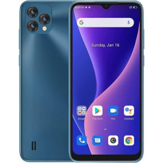 OSCAL C60 Android 11 4G viedtālrunis bez līguma, Helio A22 četrkodolu 4 GB RAM + 32 GB ROM, 6,53 collu HD+ displejs, divu SIM kartu mobilais tālrunis, 13 MP+5 MP dubultā kamera, 4780 mAh akumulators, GPS Wi-Fi Face Entegral Lock Blue