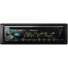 Pioneer DEH-X7800DAB, 1DIN automašīnas radio, CD uztvērējs ar RDS, FM un DAB/DAB+ uztvērējs, CD, Bluetooth, MP3, USB, AUX ieeja, Bluetooth brīvroku komplekts, savietojams ar Android un iPod/iPhone