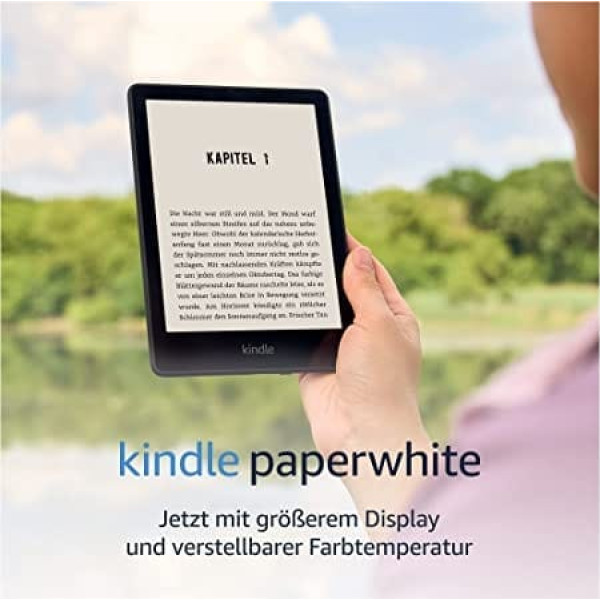 Kindle Paperwhite (16 GB) — tagad ar 6,8 collu displeju un regulējamu krāsu temperatūru — bez reklāmām