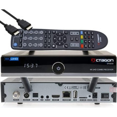 OCTAGON SF8008 Combo 4K DVB-S2X DVB-T2 Multistream UHD + bezmaksas EasyMouse HDMI kabelis