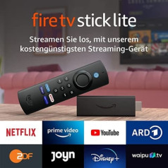 Fire TV Stick Lite ar Alexa-Sprachfernbedienung Lite (ohne TV-Steuerungstasten) | HD straumēšanas atskaņotājs