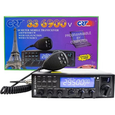 Amateur CB CRT SS 6900 VOX CB AM FM USB SSB CW PA 28-29.7MHz ASQ Gain RF Roger Beep 12V Programmable